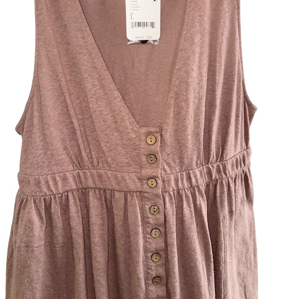 NWT Free People Summertime Mini Dress Gloomy Lavender Womens Size L - Picture 3 of 9